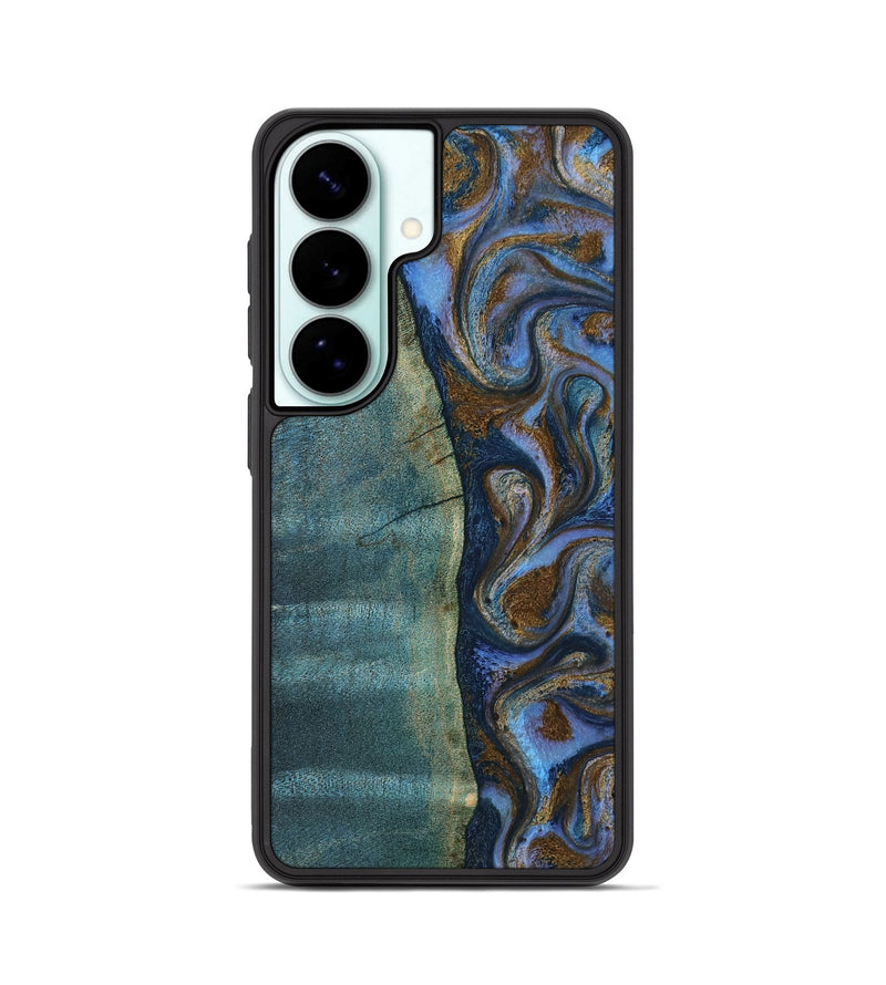 Galaxy S26 Wood Phone Case - Sariah (Teal & Gold, 814294)