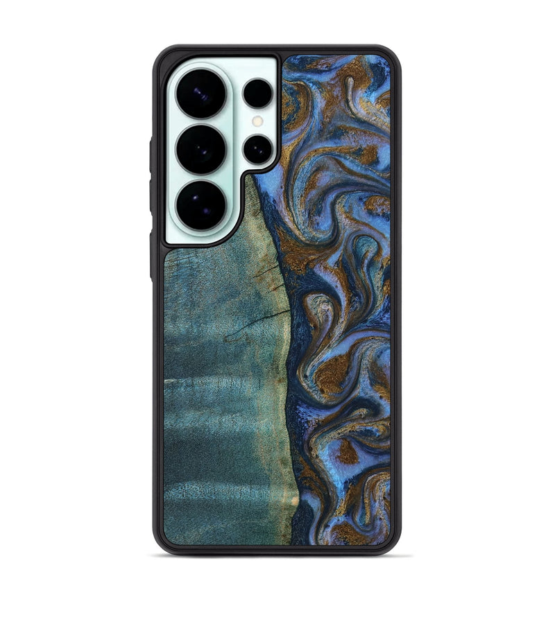 Galaxy S26 Ultra Wood Phone Case - Sariah (Teal & Gold, 814294)