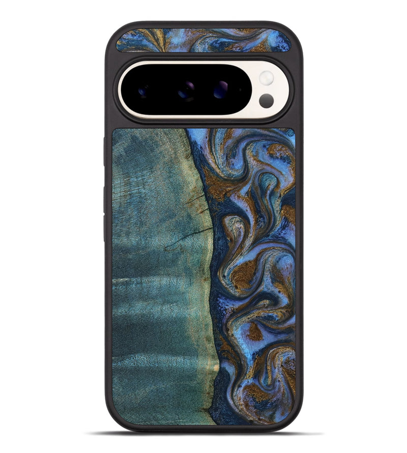 Pixel 9 Pro XL Wood Phone Case - Sariah (Teal & Gold, 814294)