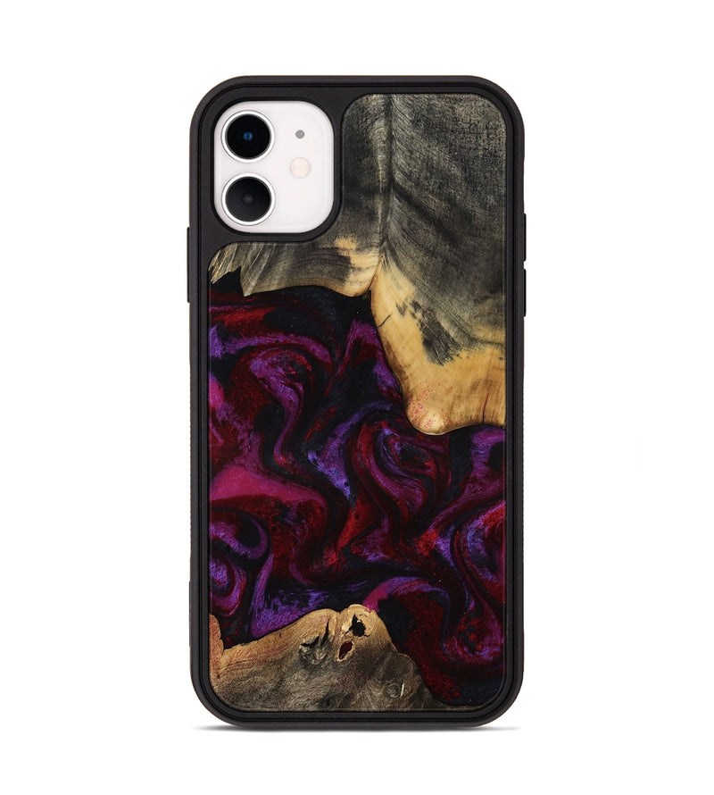 iPhone 11 Wood Phone Case - Amos (Red, 814304)