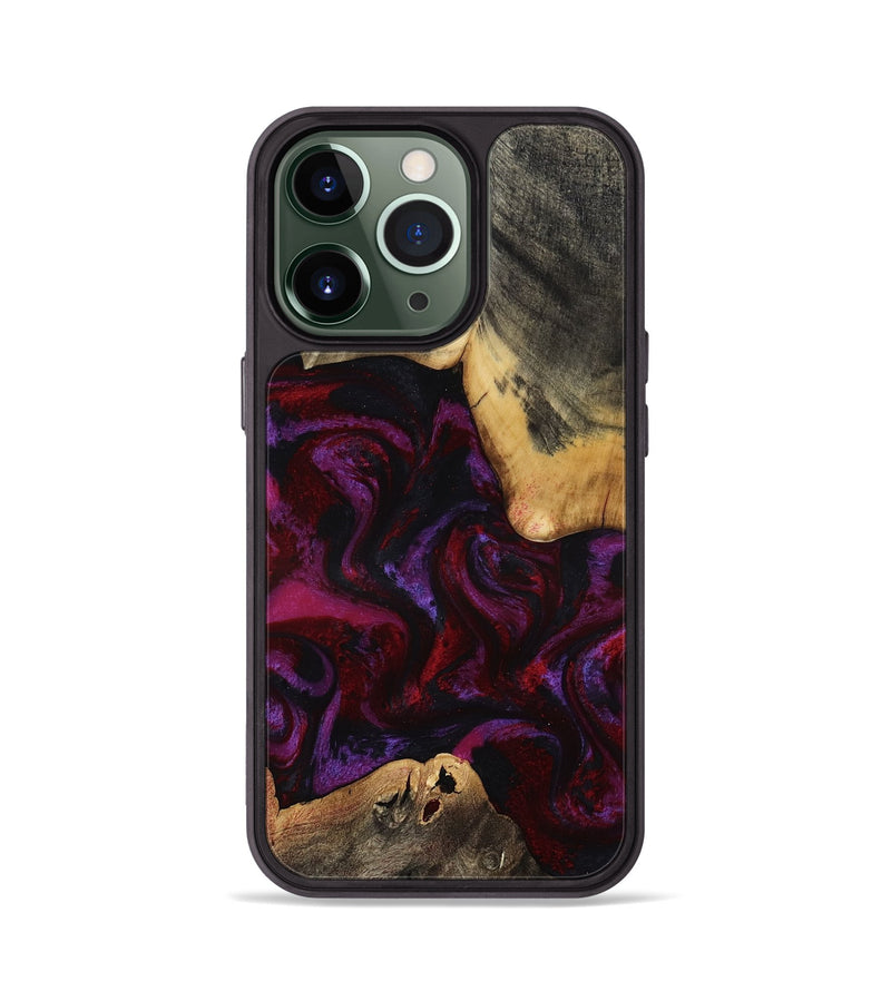 iPhone 13 Pro Wood Phone Case - Amos (Red, 814304)