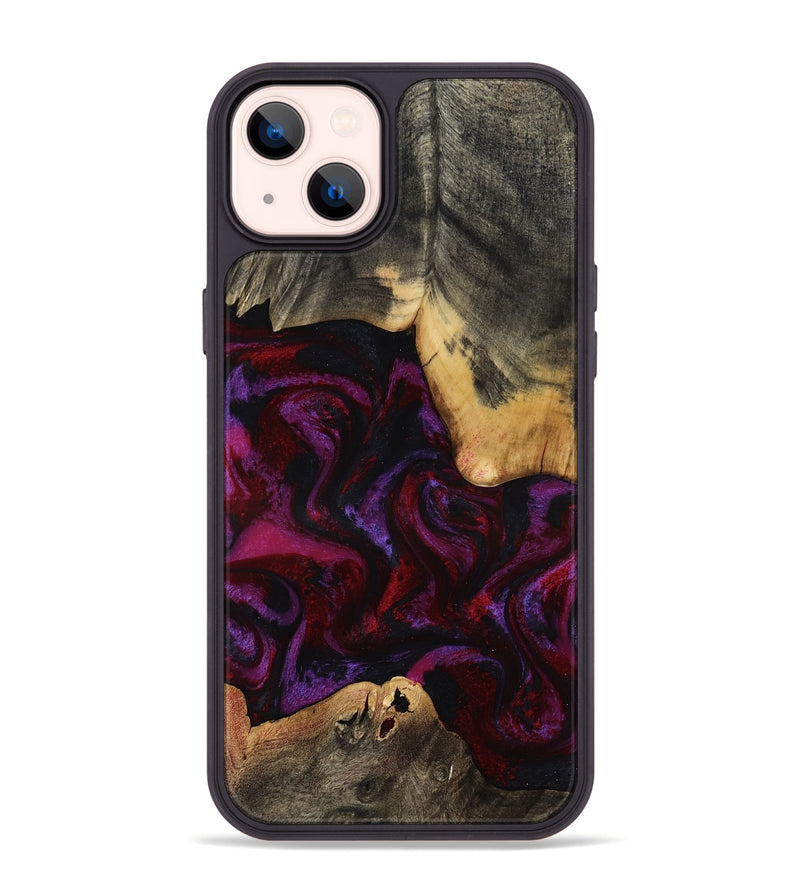 iPhone 14 Plus Wood Phone Case - Amos (Red, 814304)