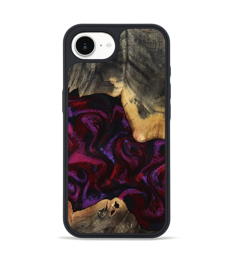 iPhone 16e Wood Phone Case - Amos (Red, 814304)