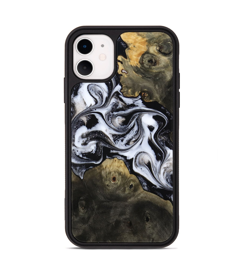 iPhone 11 Wood Phone Case - Randell (Black & White, 814306)