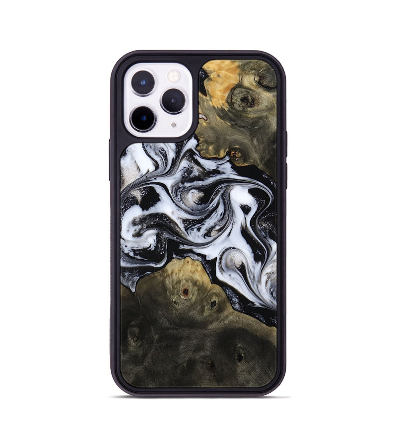 iPhone 11 Pro Wood Phone Case - Randell (Black & White, 814306)