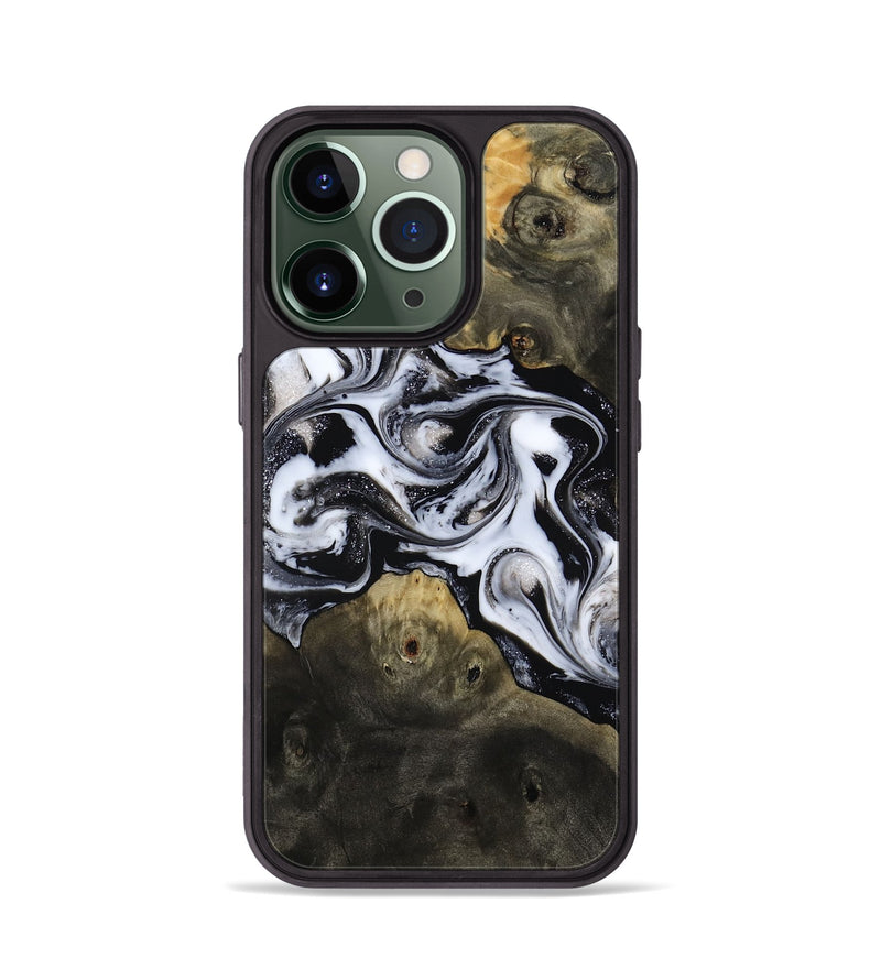 iPhone 13 Pro Wood Phone Case - Randell (Black & White, 814306)