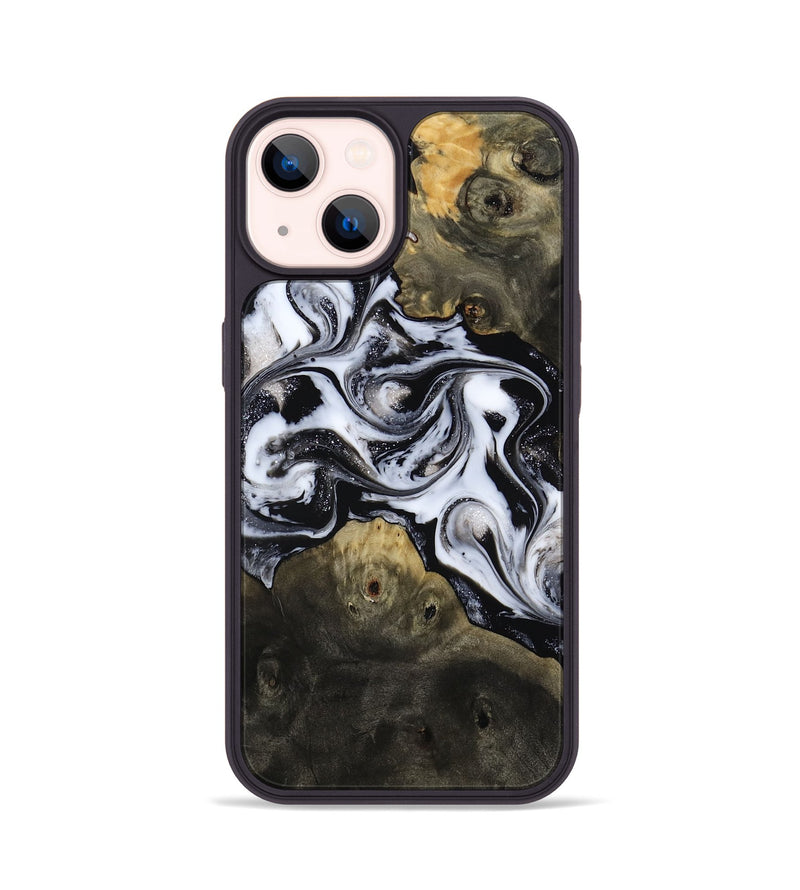iPhone 14 Wood Phone Case - Randell (Black & White, 814306)