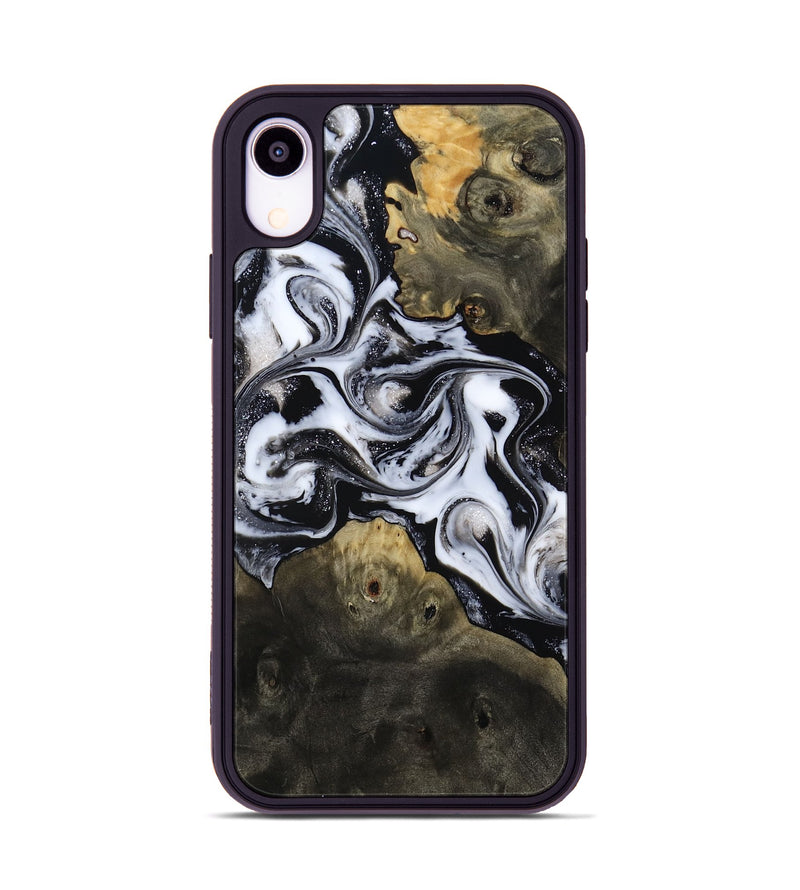 iPhone Xr Wood Phone Case - Randell (Black & White, 814306)