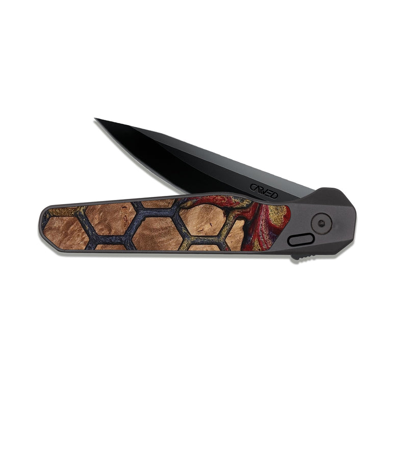 EDC Dark Slate Wood Pocket Knife - Alfreda (Pattern, 814310)