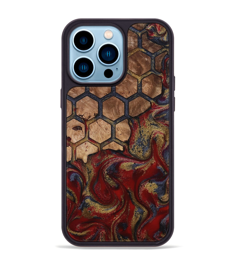 iPhone 14 Pro Max Wood Phone Case - Alfreda (Pattern, 814310)