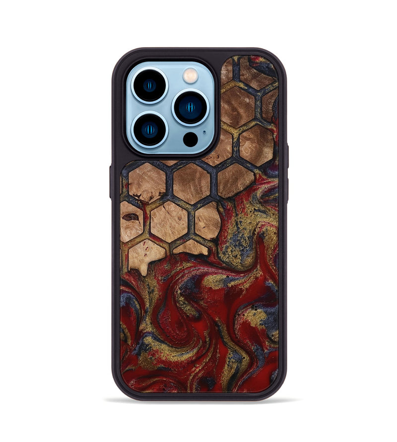 iPhone 14 Pro Wood Phone Case - Alfreda (Pattern, 814310)