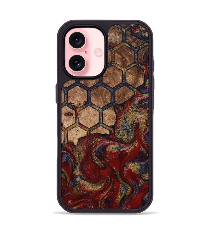 iPhone 16 Wood Phone Case - Alfreda (Pattern, 814310)