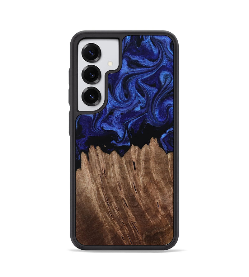 Galaxy S25 Wood Phone Case - Verdie (Blue, 814321)