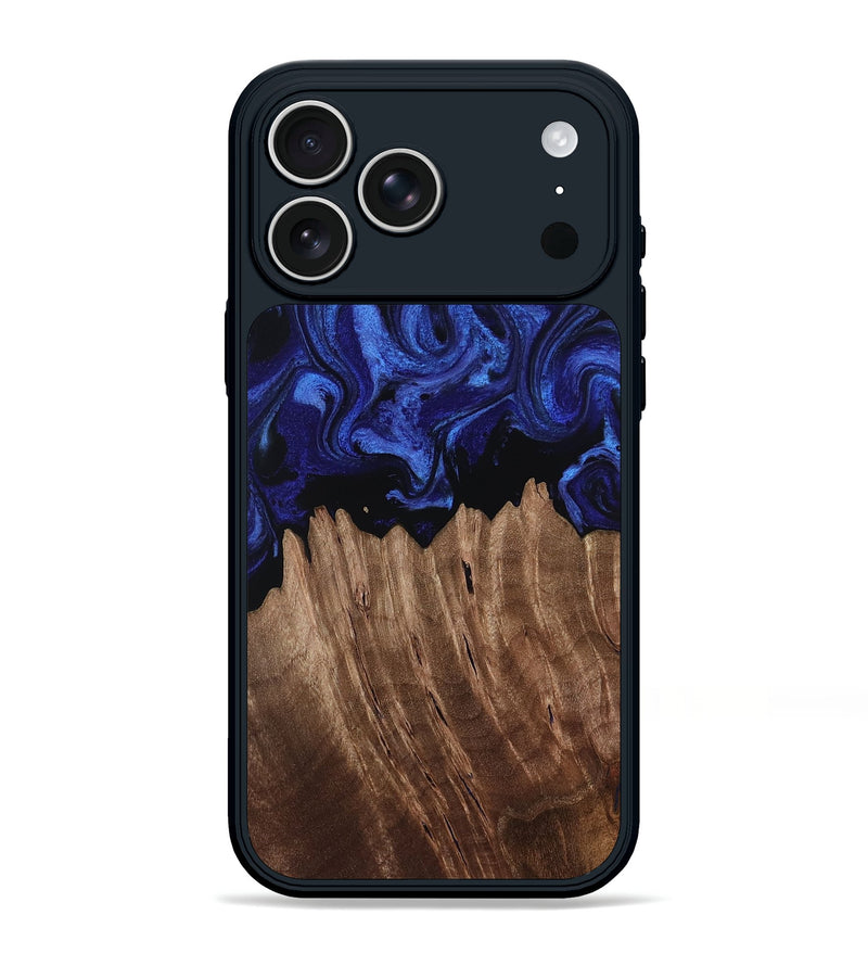 iPhone 17 Pro Max Wood Phone Case - Verdie (Blue, 814321)