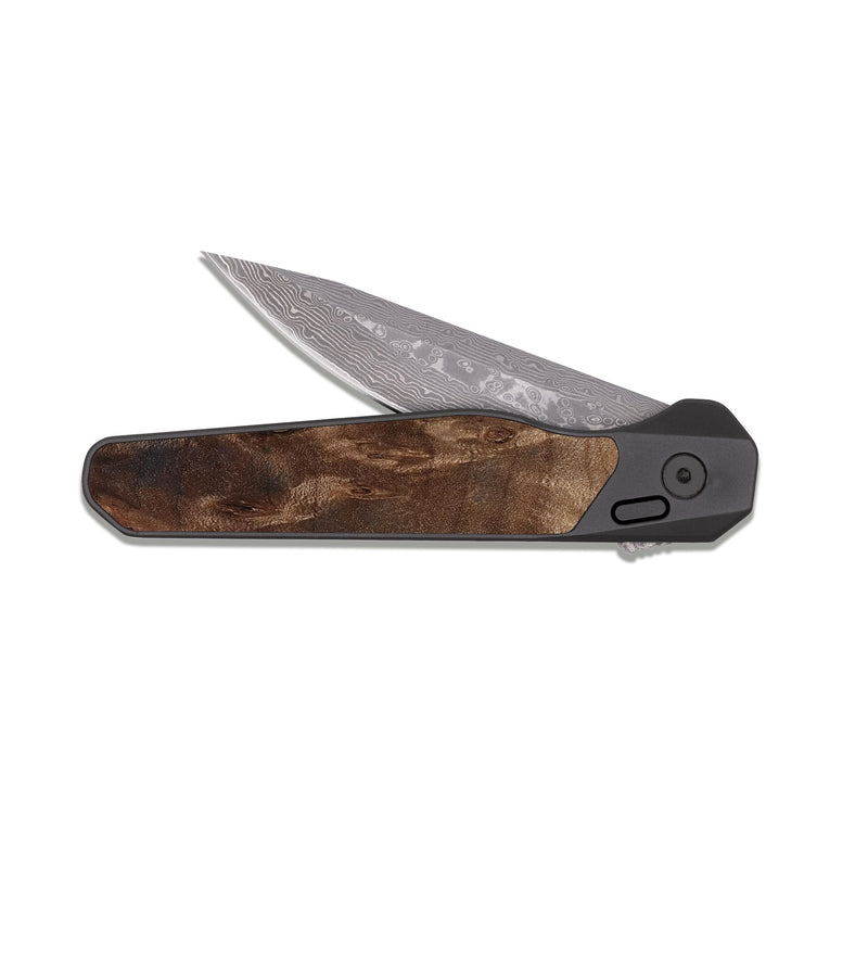 EDC Dark Damascus Wood Pocket Knife - Winona (Coastal, 814333)