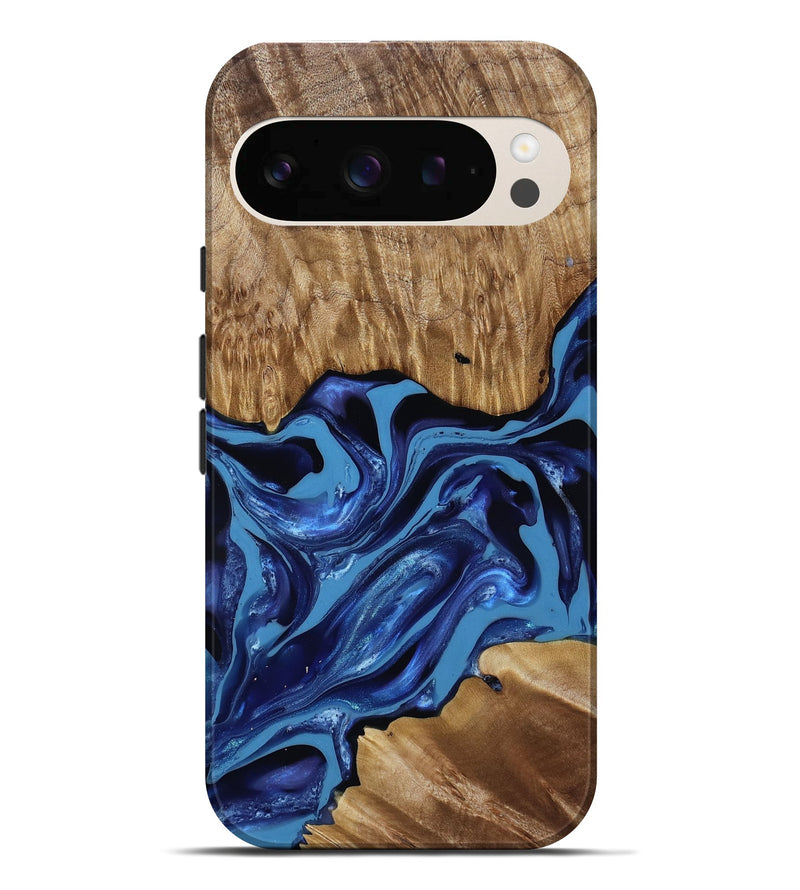 Pixel 10 Pro XL Wood Live Edge Phone Case - Johnson (Blue, 814391)