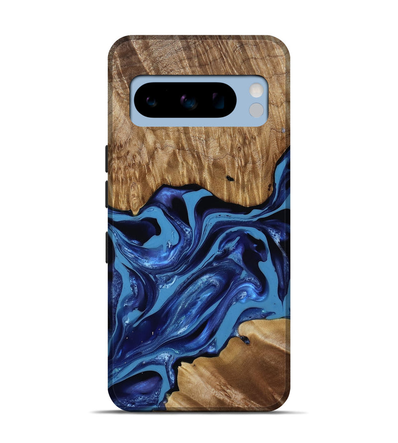 Pixel 8 Pro Wood Live Edge Phone Case - Johnson (Blue, 814391)