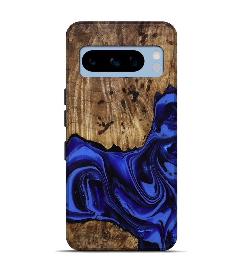 Pixel 8 Pro Wood Live Edge Phone Case - Chaim (Blue, 814392)