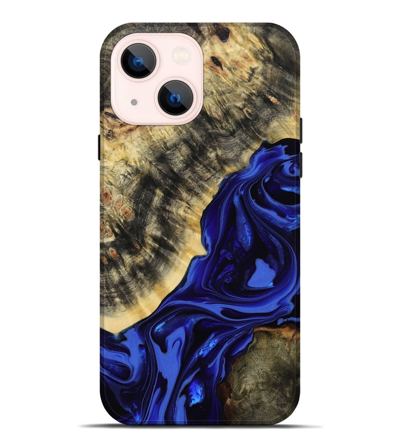 iPhone 14 Plus Wood Live Edge Phone Case - Clarice (Purple, 814393)