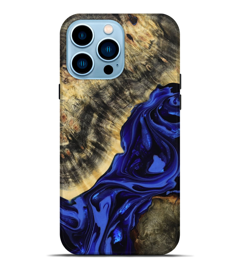 iPhone 14 Pro Max Wood Live Edge Phone Case - Clarice (Purple, 814393)