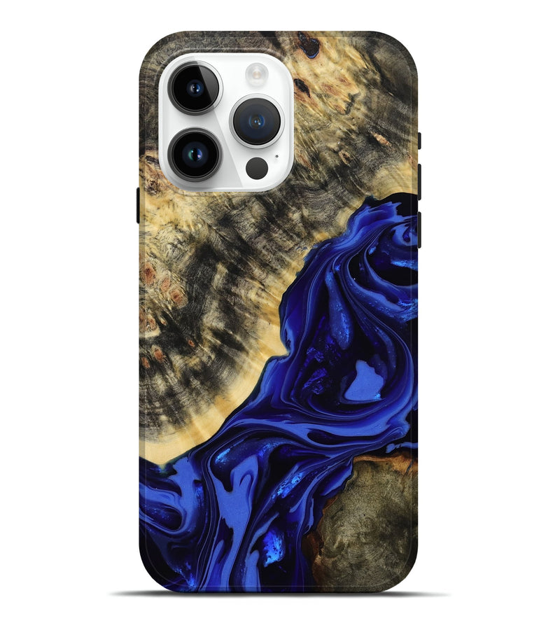 iPhone 15 Pro Max Wood Live Edge Phone Case - Clarice (Purple, 814393)