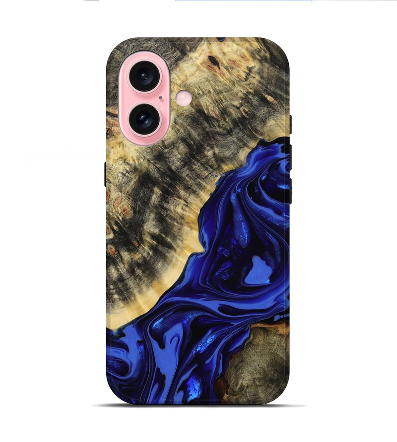 iPhone 16 Wood Live Edge Phone Case - Clarice (Purple, 814393)