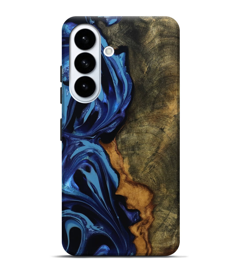 Galaxy S26 Plus Wood Live Edge Phone Case - Green (Blue, 814396)