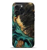 iPhone 16 Pro Max Wood Live Edge Phone Case - Taliyah (Green, 814399)