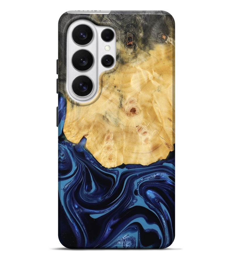 Galaxy S26 Ultra Wood Live Edge Phone Case - Micah (Blue, 814401)