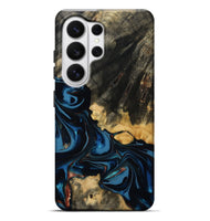 Galaxy S26 Ultra Wood Live Edge Phone Case - Myra (Teal & Gold, 814404)