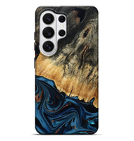 Galaxy S26 Ultra Wood Live Edge Phone Case - Wrenlee (Teal & Gold, 814405)