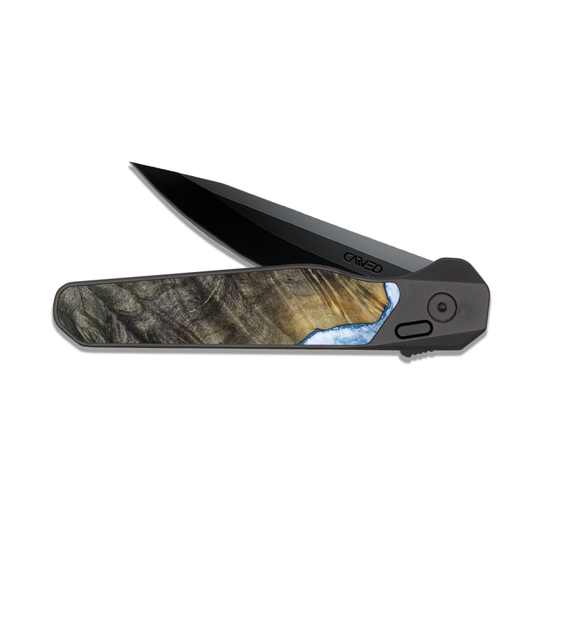 EDC Dark Slate Wood Pocket Knife - Brenda (Coastal, 814435)