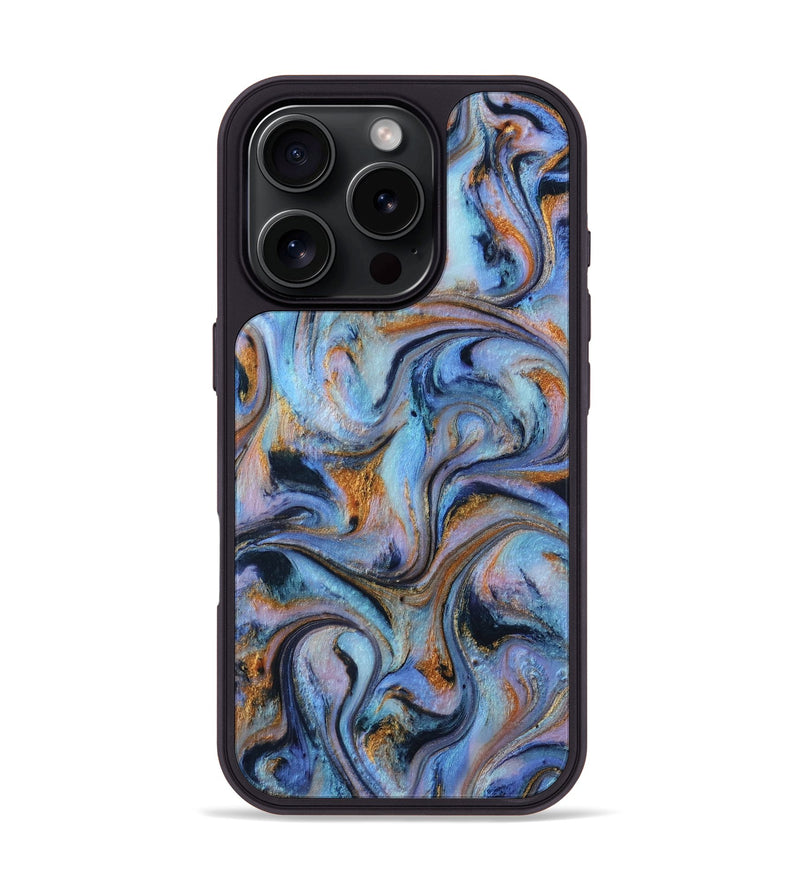 iPhone 16 Pro ResinArt Phone Case - Lavinia (Teal & Gold, 814499)