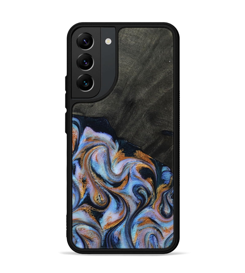 Galaxy S22 Plus Wood Phone Case - Hollie (Teal & Gold, 814500)