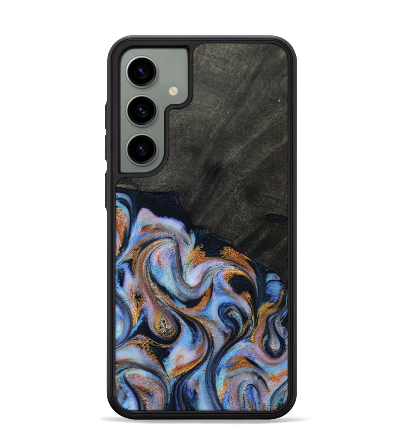 Galaxy S24 Plus Wood Phone Case - Hollie (Teal & Gold, 814500)