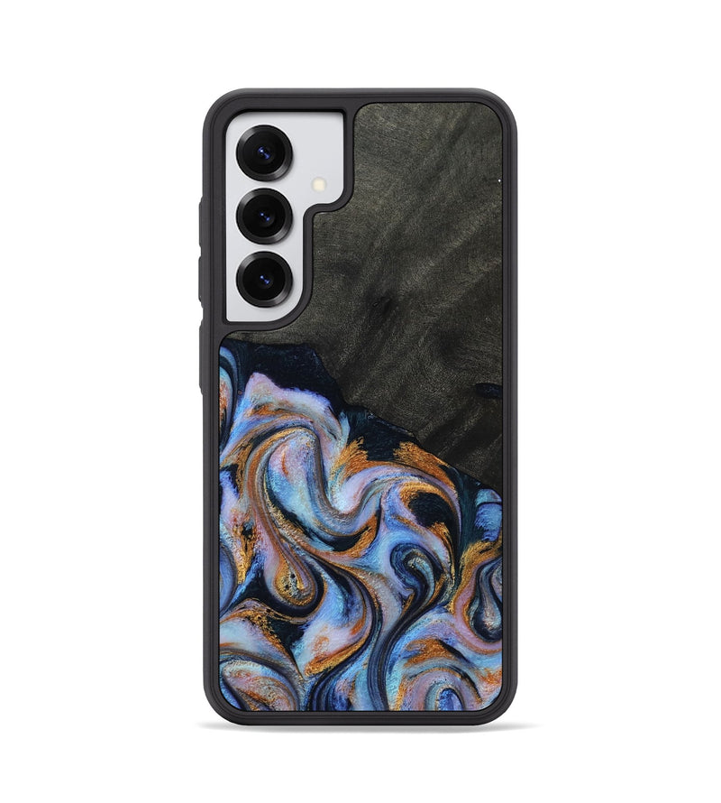 Galaxy S25 Wood Phone Case - Hollie (Teal & Gold, 814500)