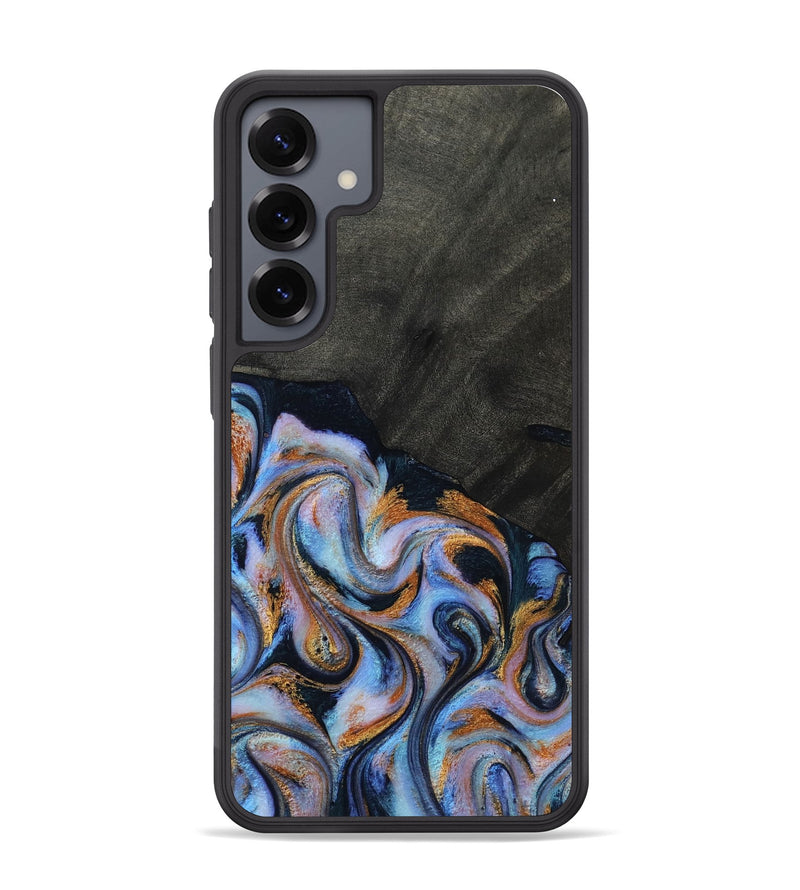 Galaxy S25 Plus Wood Phone Case - Hollie (Teal & Gold, 814500)
