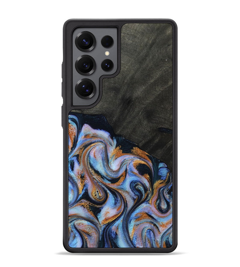 Galaxy S25 Ultra Wood Phone Case - Hollie (Teal & Gold, 814500)