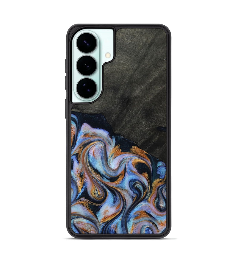 Galaxy S26 Plus Wood Phone Case - Hollie (Teal & Gold, 814500)