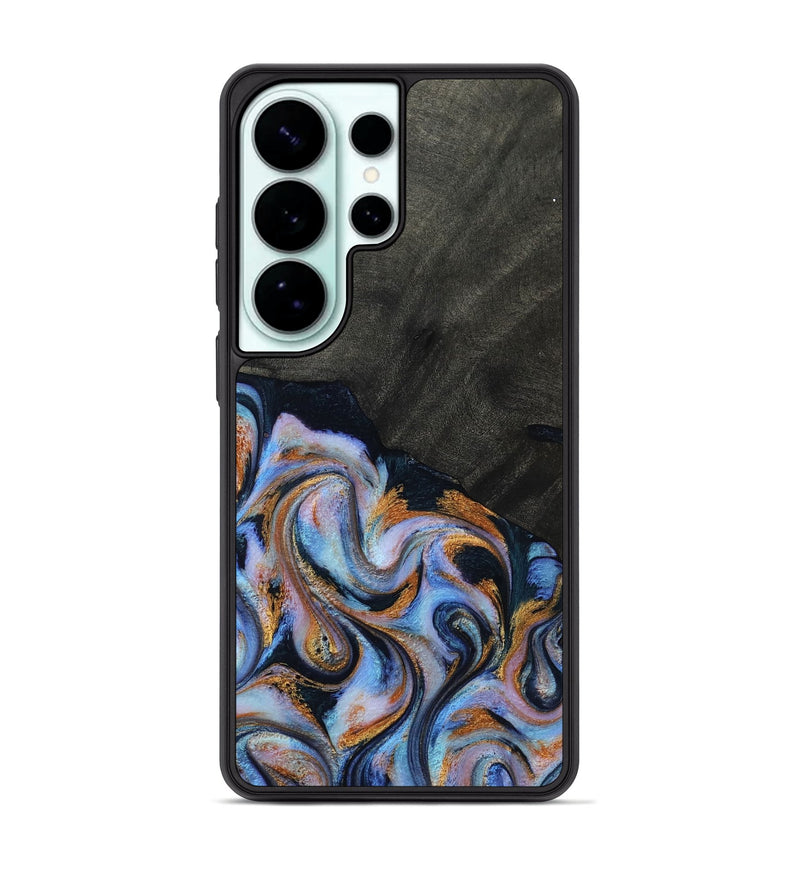 Galaxy S26 Ultra Wood Phone Case - Hollie (Teal & Gold, 814500)