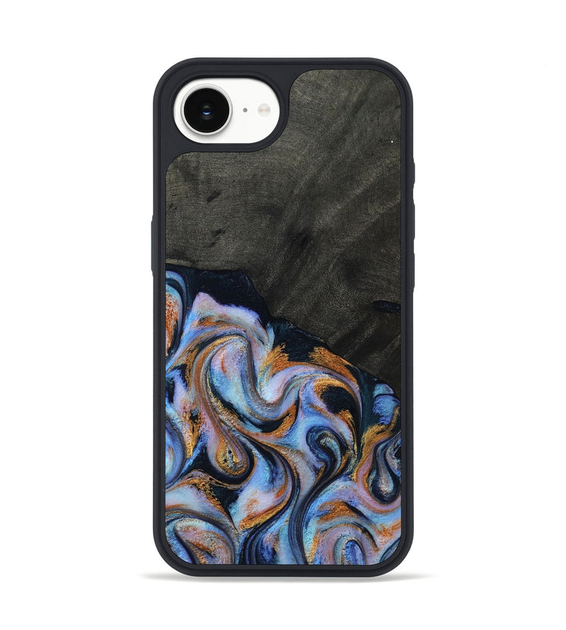 iPhone 17e Wood Phone Case - Hollie (Teal & Gold, 814500)