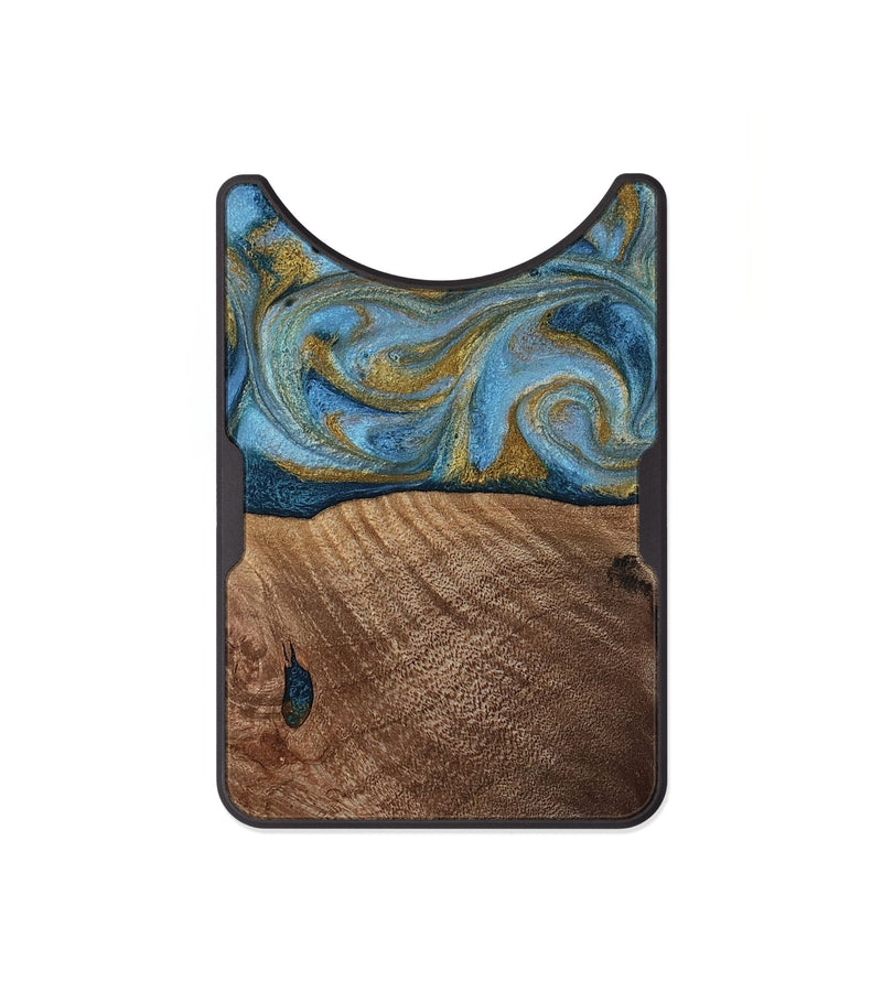Alloy Wood Wallet - Altha (Teal & Gold, 814501)