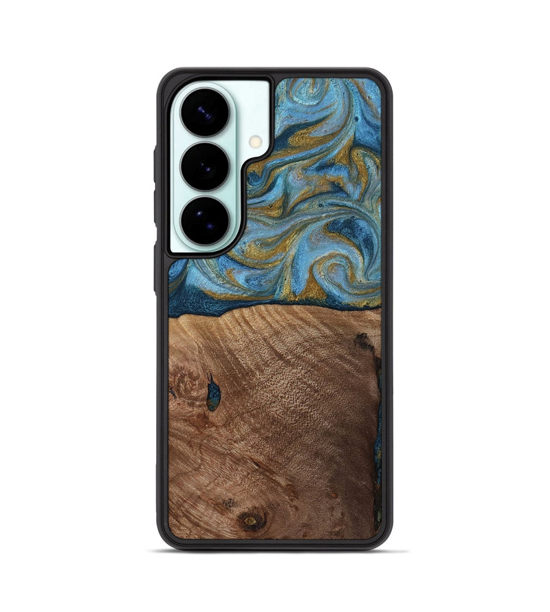 Galaxy S26 Wood Phone Case - Altha (Teal & Gold, 814501)