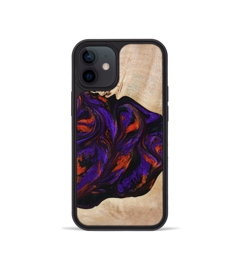 iPhone 12 mini Wood Phone Case - Elora (Purple, 814518)
