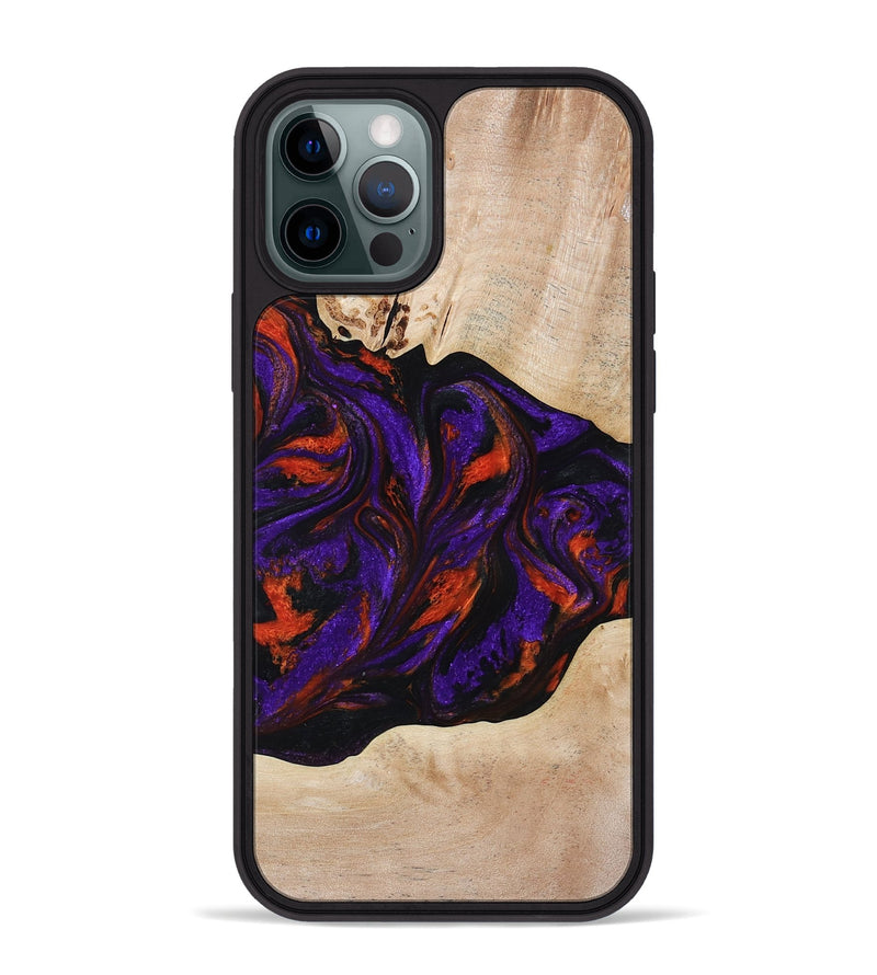 iPhone 12 Pro Max Wood Phone Case - Elora (Purple, 814518)