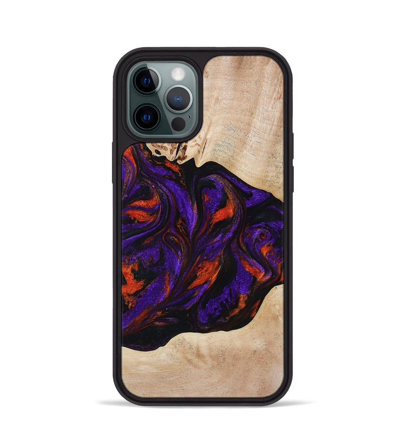 iPhone 12 Pro Wood Phone Case - Elora (Purple, 814518)