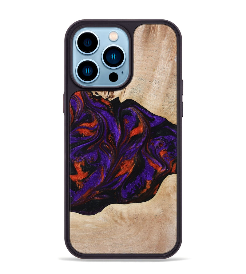 iPhone 14 Pro Max Wood Phone Case - Elora (Purple, 814518)