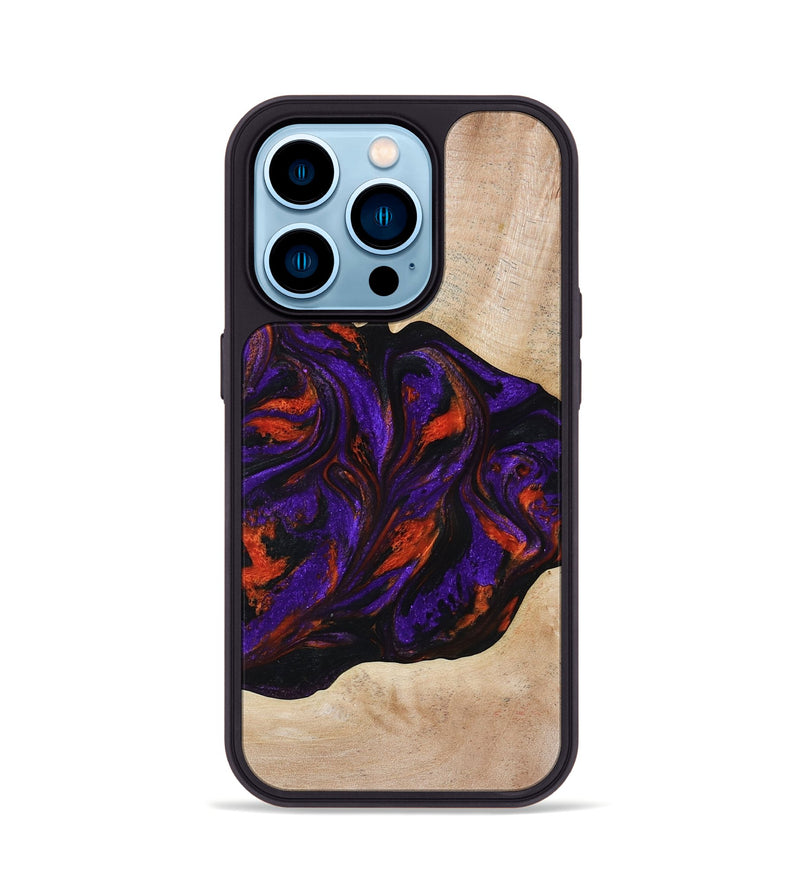 iPhone 14 Pro Wood Phone Case - Elora (Purple, 814518)