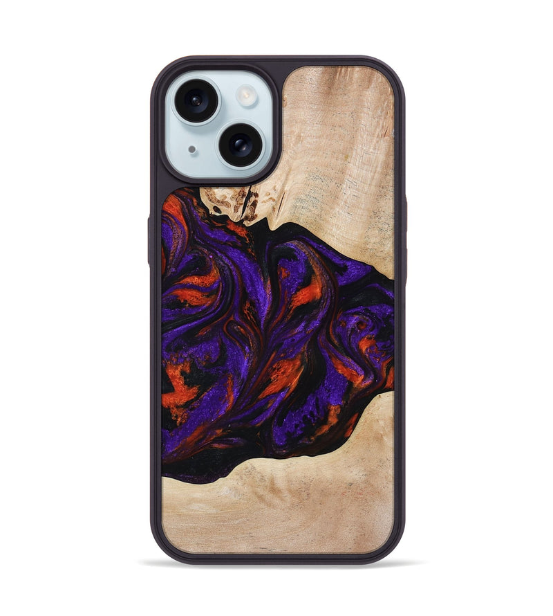 iPhone 15 Wood Phone Case - Elora (Purple, 814518)