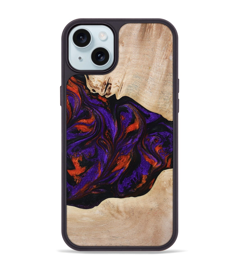 iPhone 15 Plus Wood Phone Case - Elora (Purple, 814518)